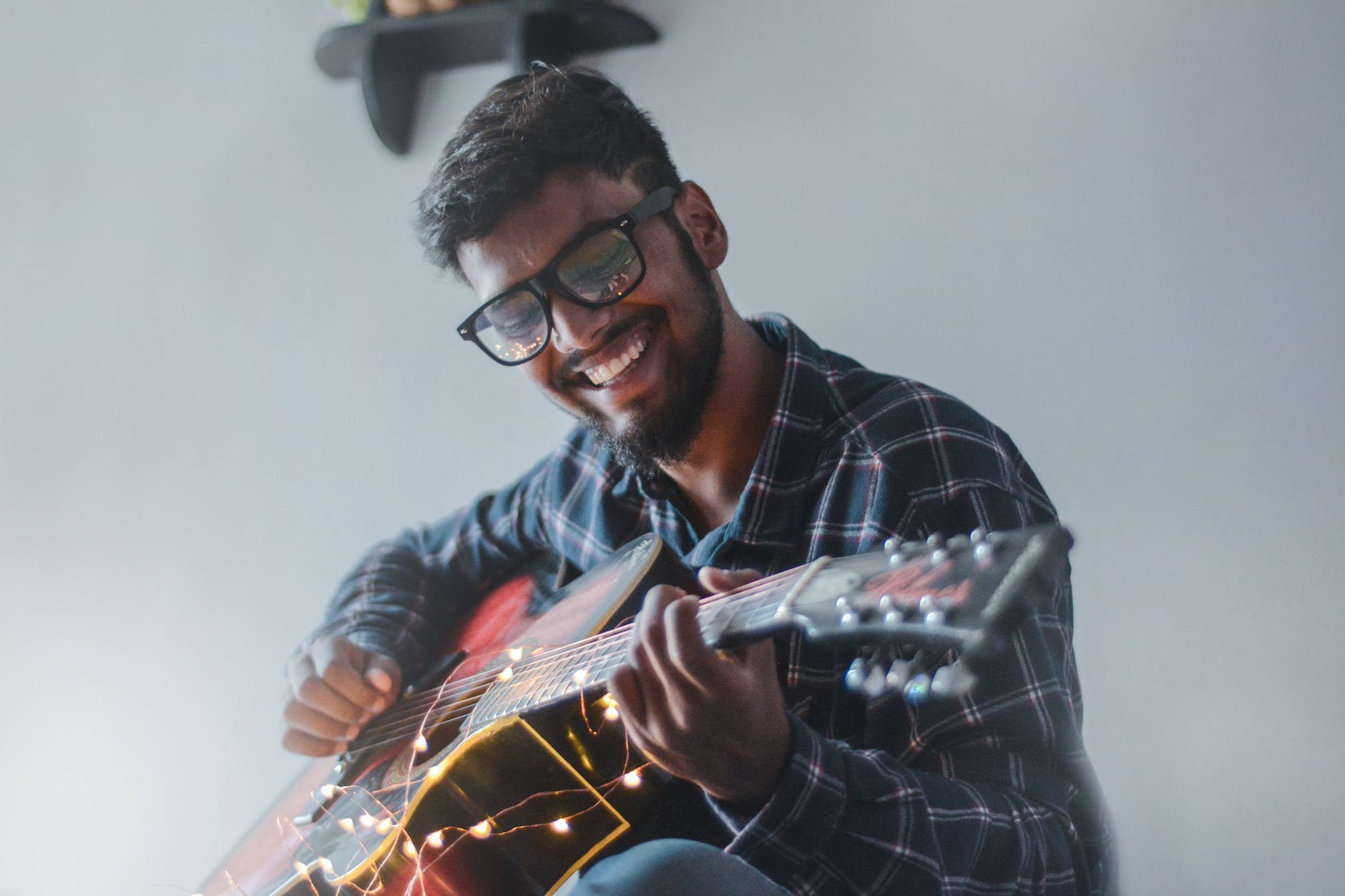 man playing guitar